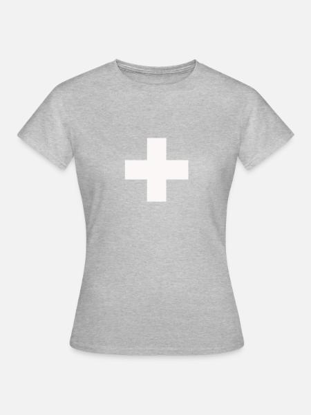 Plus - Frauen T-Shirt - Grau meliert
