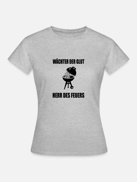 bbq - Frauen T-Shirt - Grau meliert