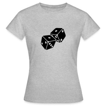 Dice 1er Pasch - T-shirt Femme - gris chiné - Devant - AI Model Female 172 dark (172cm)