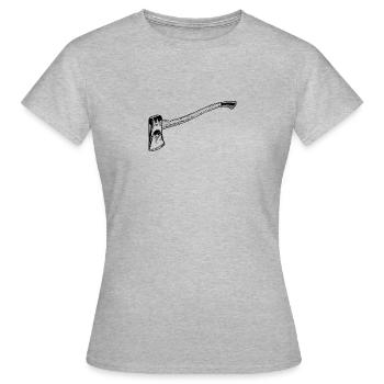 hache - T-shirt Femme - gris chiné - Devant - AI Model Female 172 dark (172cm)