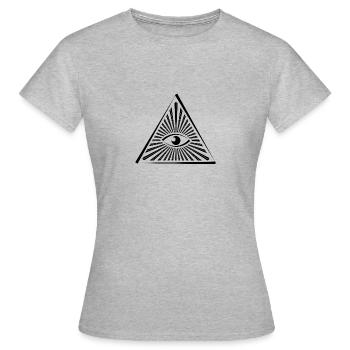 Illuminati - T-shirt Femme - gris chiné - Devant - AI Model Female 172 dark (172cm)