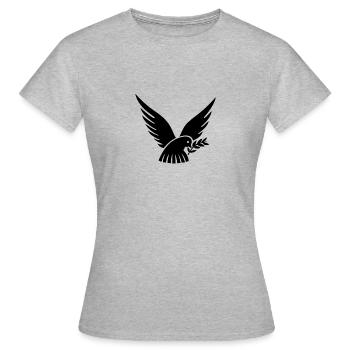 colombe de la paix - T-shirt Femme - gris chiné - Devant - AI Model Female 172 dark (172cm)