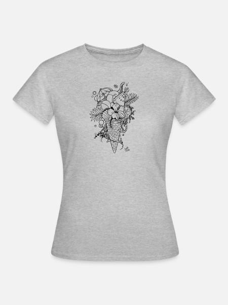 Sommer-Tüte - Frauen T-Shirt - Grau meliert