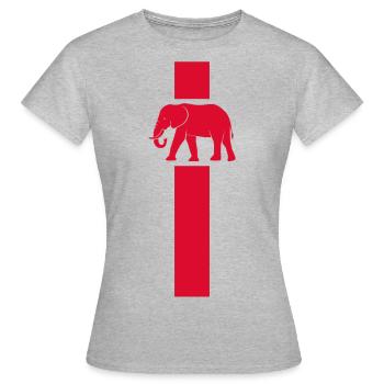 African elephant defense zoo - Women's T-Shirt - heather grey - Front - AI Model Female 172 dark (172cm)