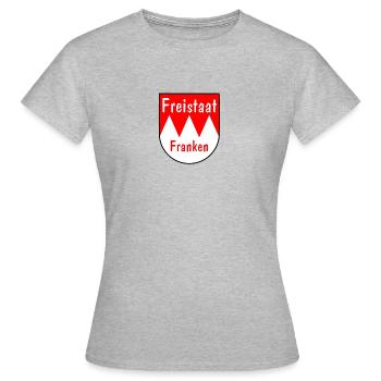 Etat libre de Franconie - T-shirt Femme - gris chiné - Devant - AI Model Female 172 dark (172cm)