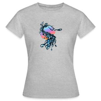 water - Women's T-Shirt - heather grey - Front - AI Model Female 172 dark (172cm)