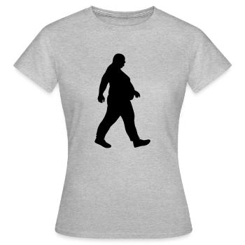 Fat man running - fat - of whom are obese - Women's T-Shirt - heather grey - Front - AI Model Female 172 dark (172cm)