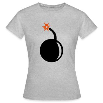 Bombe - Frauen T-Shirt - Grau meliert - Vorne - AI Model Female 172 dark (172cm)