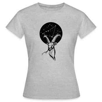 Capricorne - T-shirt Femme - gris chiné - Devant - AI Model Female 172 dark (172cm)