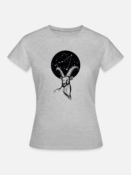 Steinbock - Frauen T-Shirt - Grau meliert