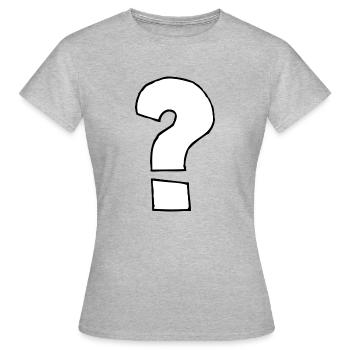 question mark - Women's T-Shirt - heather grey - Front - AI Model Female 172 dark (172cm)