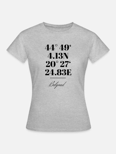 Belgrad - Frauen T-Shirt - Grau meliert