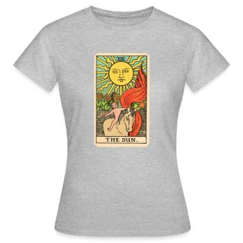 Die Moon Card - Frauen T-Shirt - Grau meliert - Vorne - AI Model Female 172 dark (172cm)
