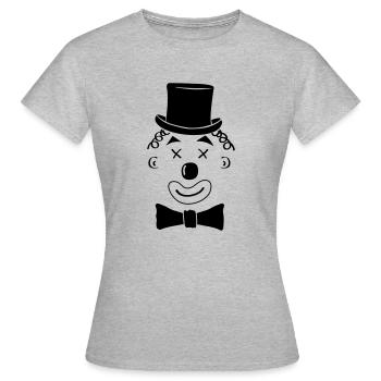 clown - T-shirt Femme - gris chiné - Devant - AI Model Female 172 dark (172cm)