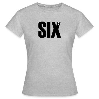 SixSeven - T-shirt Femme - gris chiné - Devant - AI Model Female 172 dark (172cm)