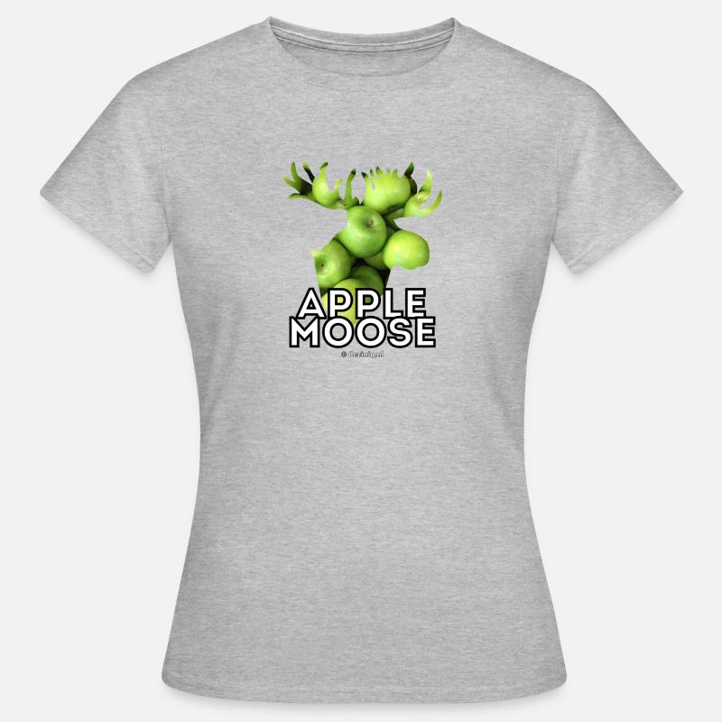 Apfelsauce oder Apfelelch? - Frauen T-Shirt - Grau meliert