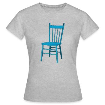 canapé canapé chaise chaise chaise table lamp lampe benc - T-shirt Femme - gris chiné - Devant - AI Model Female 172 dark (172cm)