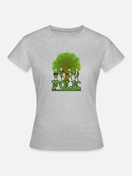 Irish Folk Band - Frauen T-Shirt - Grau meliert