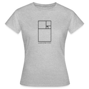 Fibonacci - Women's T-Shirt - heather grey - Front - AI Model Female 172 dark (172cm)