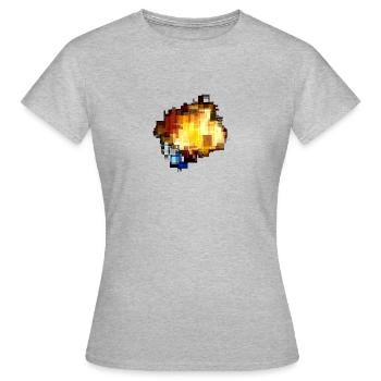 Block - Frauen T-Shirt - Grau meliert - Vorne - AI Model Female 172 dark (172cm)