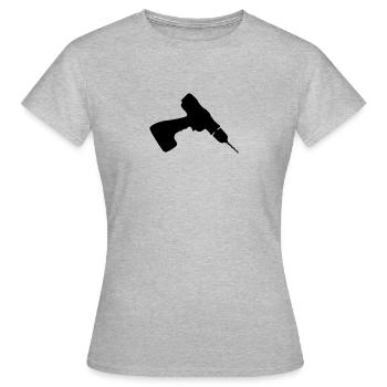 Cordless Drill - Women's T-Shirt - heather grey - Front - AI Model Female 172 dark (172cm)
