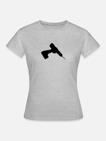 Cordless Drill - Frauen T-Shirt - Grau meliert