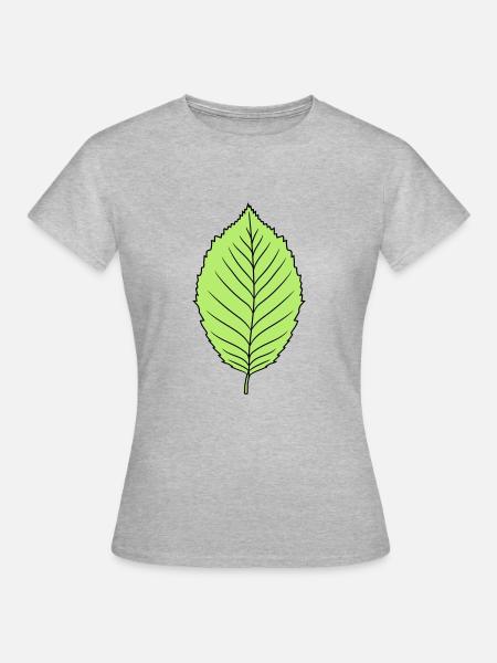 hêtre feuille arbre plante forme clip art conception forêt - T-shirt Femme - gris chiné