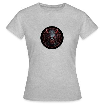Diable démoniaque maléfique aux yeux rouges - T-shirt Femme - gris chiné - Devant - AI Model Female 172 dark (172cm)