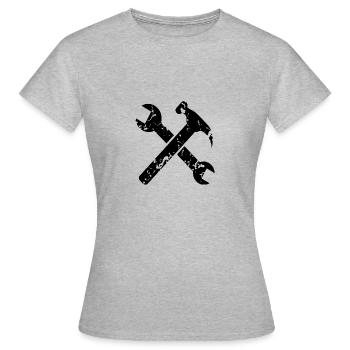 outils de la clé de marteau - T-shirt Femme - gris chiné - Devant - AI Model Female 172 dark (172cm)
