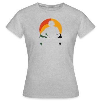 DJ Shuffle Rave - Women's T-Shirt - heather grey - Front - AI Model Female 172 dark (172cm)