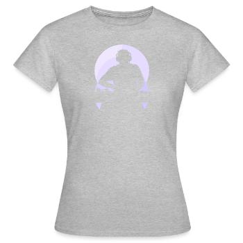 DJ Shuffle - T-shirt Femme - gris chiné - Devant - AI Model Female 172 dark (172cm)
