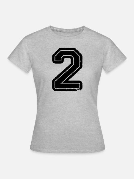 2 - Frauen T-Shirt - Grau meliert