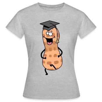Erdnuss Schüler Gelehrter Student ABI - Frauen T-Shirt - Grau meliert - Vorne - AI Model Female 172 dark (172cm)