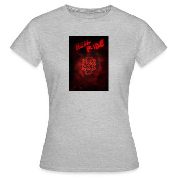 HÖLLENFAHRT ANUBIS - Frauen T-Shirt - Grau meliert - Vorne - AI Model Female 172 dark (172cm)