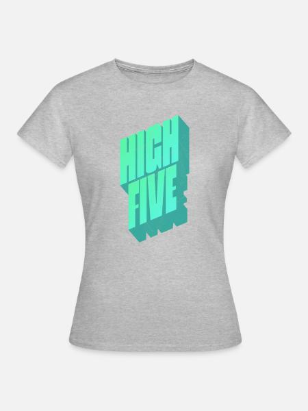 High Five - Frauen T-Shirt - Grau meliert