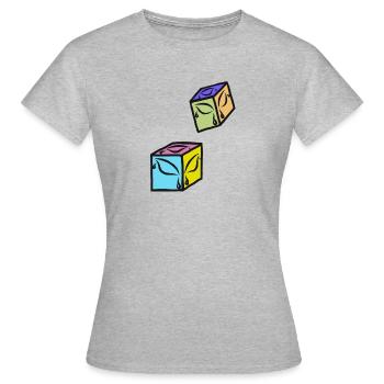 Dados Ojolagrimas - Frauen T-Shirt - Grau meliert - Vorne - AI Model Female 172 dark (172cm)