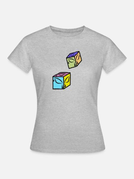 Dados Ojolagrimas - Frauen T-Shirt - Grau meliert