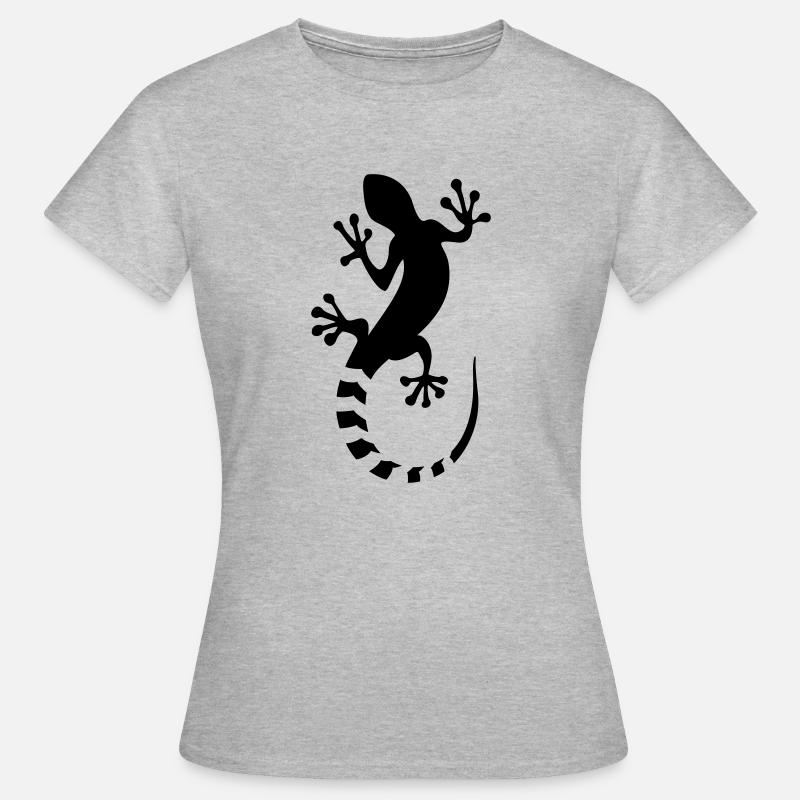 echse - lizard - T-shirt Femme - gris chiné