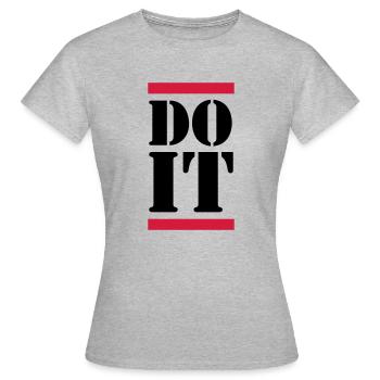 Do It - Frauen T-Shirt - Grau meliert - Vorne - AI Model Female 172 dark (172cm)