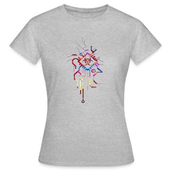 Hacking Hacks Hacker Computer Malware eSport Trojaner - Frauen T-Shirt - Grau meliert - Vorne - AI Model Female 172 dark (172cm)