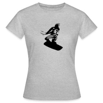 kitesurfer / / Kitesurf / / Kitesurf / / kitesurf - T-shirt Femme - gris chiné - Devant - AI Model Female 172 dark (172cm)