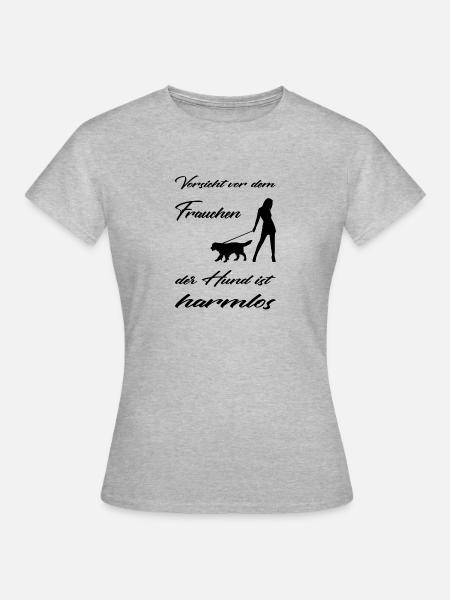 Hund - Frauen T-Shirt - Grau meliert