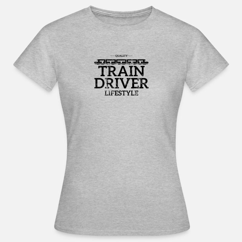 Train driver, train conductor, railway, subway, ICE, train - Women's T-Shirt - heather grey