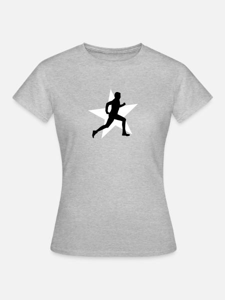 running male ii with star 2c - Women's T-Shirt - heather grey