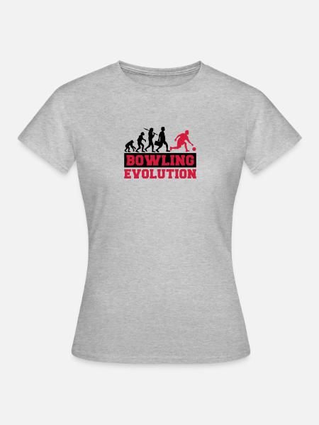 Bowling Evolution - Vrouwen T-shirt - grijs gemêleerd
