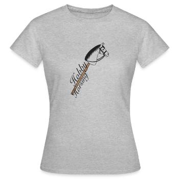 Hobby Horsing - Frauen T-Shirt - Grau meliert - Vorne - AI Model Female 172 dark (172cm)