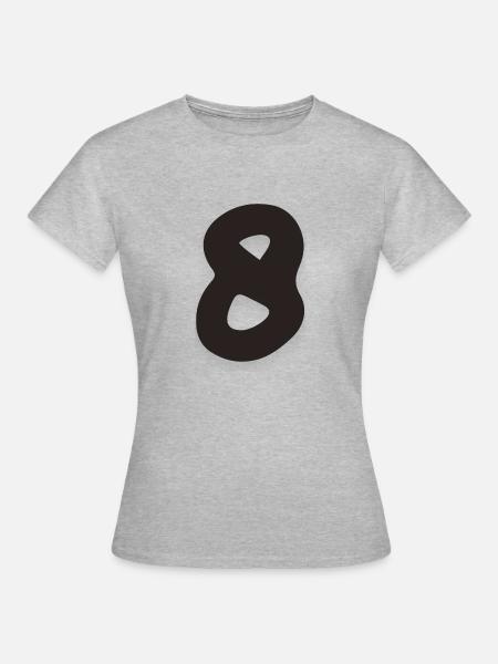 8 - Frauen T-Shirt - Grau meliert