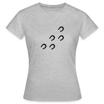 Pferd Hufe - Frauen T-Shirt - Grau meliert - Vorne - AI Model Female 172 dark (172cm)