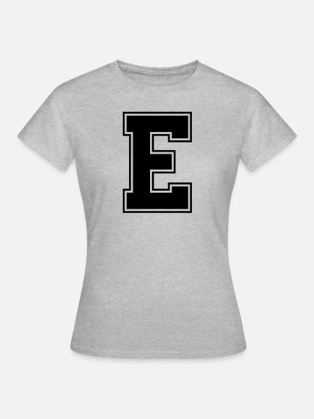 E - Frauen T-Shirt - Grau meliert