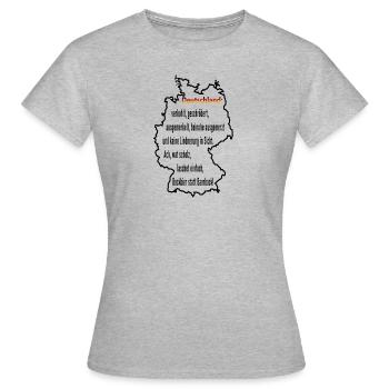 Armes Deutschland - Frauen T-Shirt - Grau meliert - Vorne - AI Model Female 172 dark (172cm)